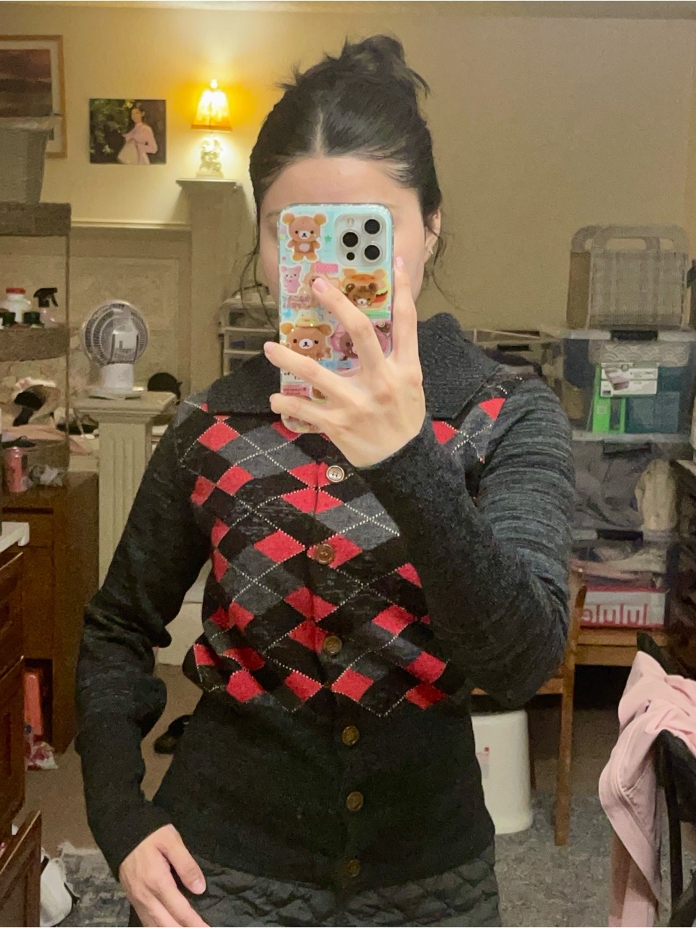 Vivienne Westwood Red Label Japan 🇯🇵 Argyle Women’s Button-Up Sweater Cardigan